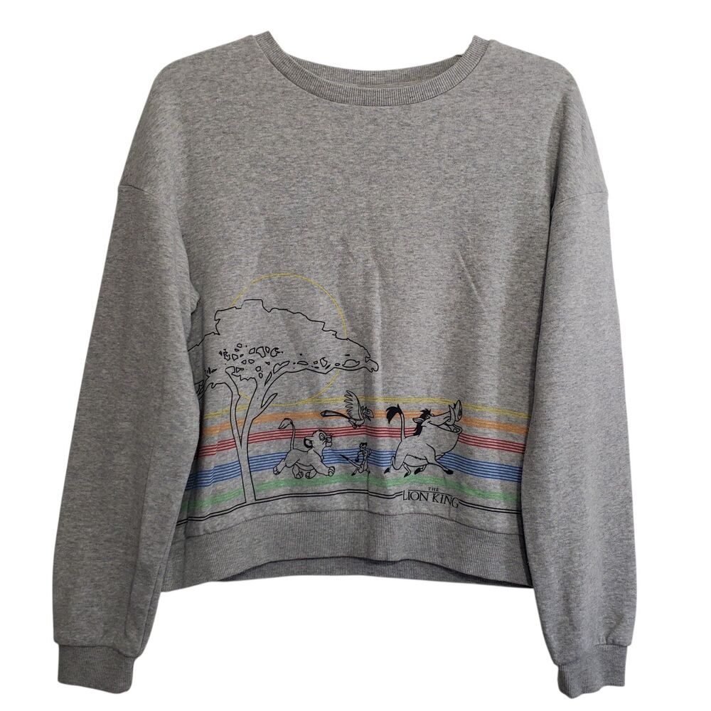 Disney's The Lion King Women's Large Grey Sweatshirt